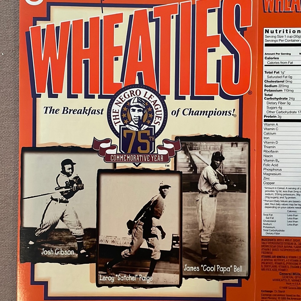 Wheaties The Negro League 75 Commemorative year
